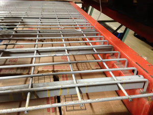 Wire mesh decking on pallet racking