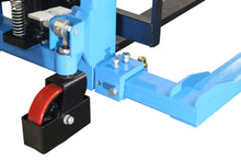 Load image into Gallery viewer, Manual pallet stacker wheel and adjustable base legs