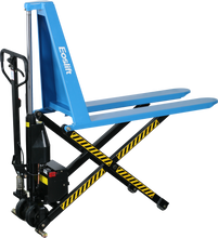 Load image into Gallery viewer, Manual pallet jack with extra lift - acts as a lift table for use with pallets with no bottom boards