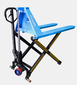 Manual pallet jack with extra lift - top view