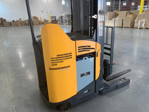 side view of JUNGHEINRICH USED Reach Truck