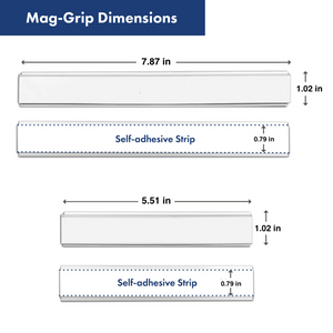 mag-grip dimensions for each size 