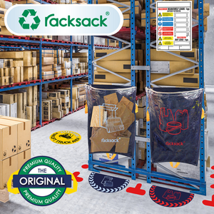 Racksack® Clear: Reusable Trash Bags for Warehouses and Industrial Facilities