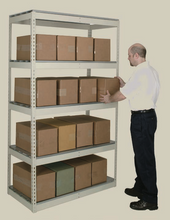 Load image into Gallery viewer, Rivetwell double rivet boltless shelving with 5 levels