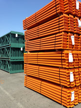 Load image into Gallery viewer, Stack of pallet racking beams ready for shipping