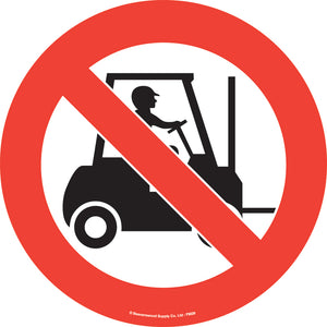 no forklifts sign - no text