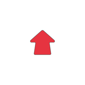 Red arrow shape marker for warehouse floor