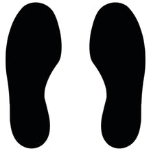 Load image into Gallery viewer, Black feet-shape marker for warehouse floor