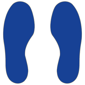 Blue feet marker for warehouse floor