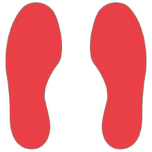 Load image into Gallery viewer, Red feet-shape marker for warehouse floor