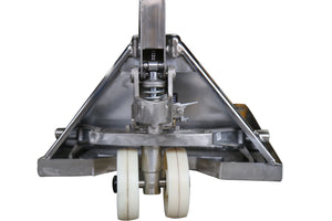 Stainless Steel pallet truck pumping mechanism view