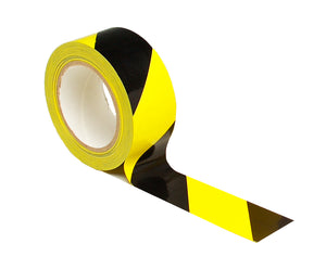 yellow and black striped floor marking tape 
