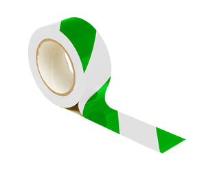green and white striped floor marking tape 