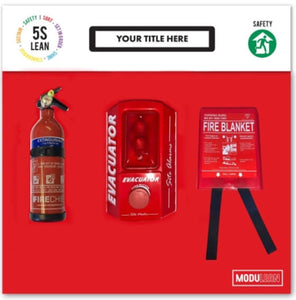 fire safety shadow board - red