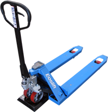Load image into Gallery viewer, What&#39;s the weight of this pallet?  This pallet jack with a scale will tell you.